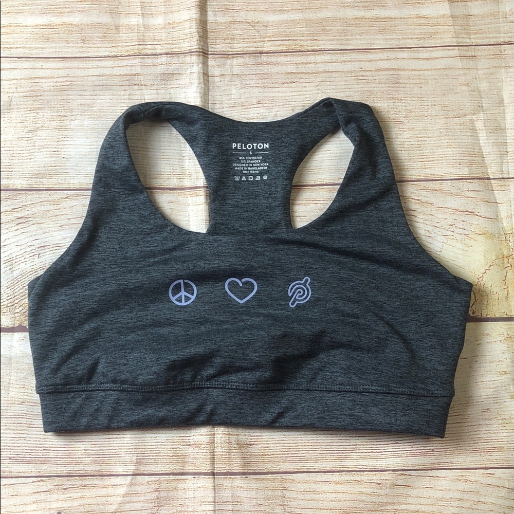 Peloton Charcoal Racerback Sports Bra